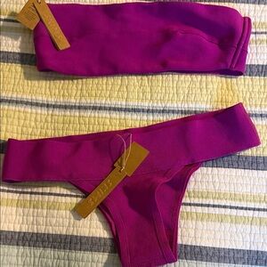SKIMS Kids Fuchsia Underwear Set